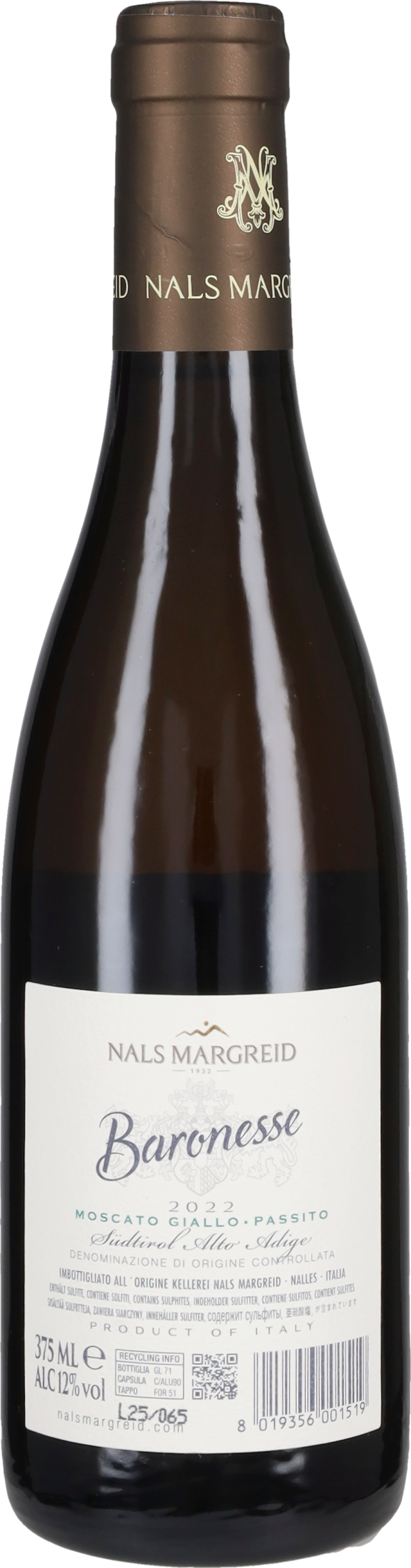 Moscato Giallo Passito 'Baronesse - Baron Salvadori' Nals Margreid 202