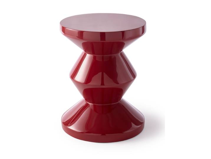 Design Beistelltisch & Hocker „Zig Zag“ Burgundrot Pols Potten