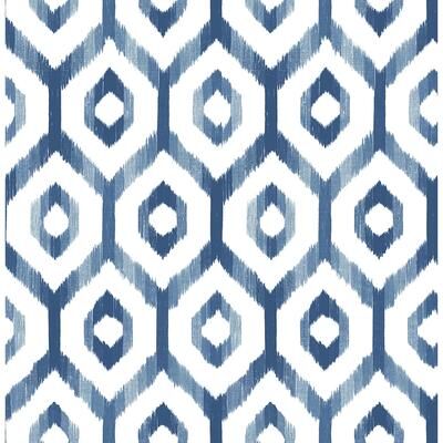 A-Street Prints Lucia Blue Diamond Wallpaper