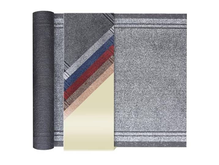 Primaflor Sauberlauf Läufer Malaga Grau 66 x 300 cm Melierte Schmutzfang-Oberfläche, rutschhemmender Gel-Rücken, 6 mm Höhe; individuell zuschneidbar ohne Ausfransen