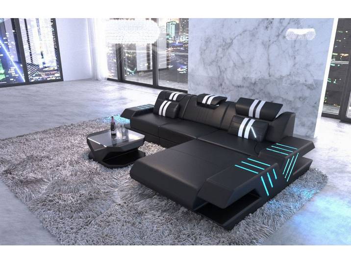 Ecksofa Venedig L-Form aus Leder