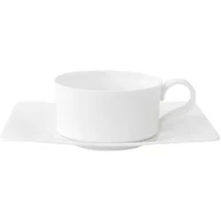 TEETASSE MIT UNTERTASSE Modern Grace weiß 150 ml