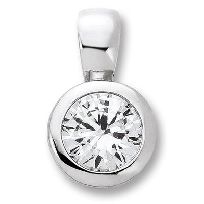 Kettenanhänger ONE ELEMENT "Zirkonia Anhänger aus 925 Silber", silber, Schmuckanhänger, Damen, mit Zirkonia, Silber 925 (Sterlingsilber), Kettenanhänger, Kleines Statement – persönlich, stilvoll, alltagstauglich