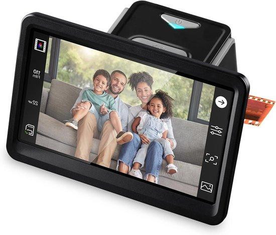 HP Film Scanner en Dia Scanner met 7 Inch Touchscreen voor het digitaliseren van oude foto's, 22MP JPEG, Zwart