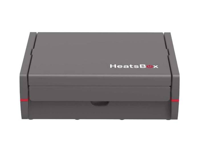 Lunchbox HeatsBox PRO , grau, B:17,9cm H:7,3cm, Aluminium, Edelstahl, Kunststoff, Lebensmittelaufbewahrungsbehälter, Lunchbox