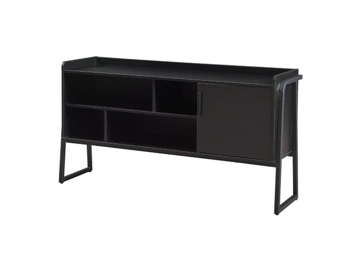 [en.casa] Fernsehschrank Storfjord, Schwarz, Metall, 33.5x63x120 cm, Wohnzimmer, TV Möbel, Lowboards, Lowboards stehend
