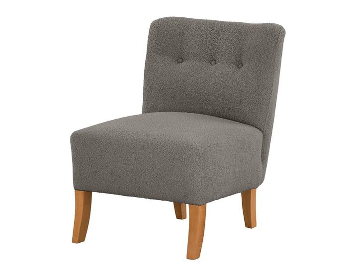 Fauteuil Tillet Gris Tissu Bouclé Nola 62 x 79 x 67cm