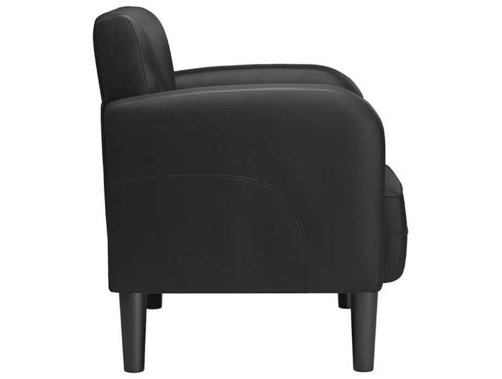 Fauteuil simple - Noir - Chaise de canapé - 1 PC - avec accoudoirs noir 54 cm similicuir F8247