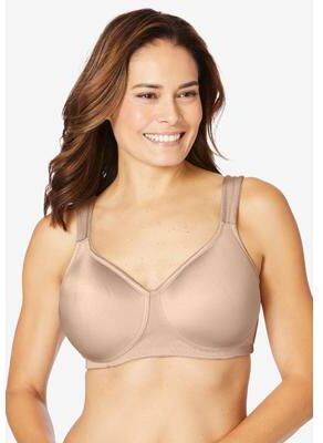 Plus Size Women's Microfiber Wireless Lightly Padded T-Shirt by Comfort Choice in Nude (Size 40 D) Bra