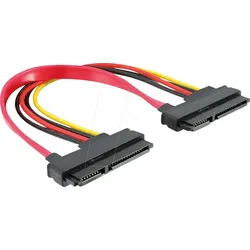 DELOCK 84406 - Kabel SATA 22pin > 22pin Bu/Bu 20cm