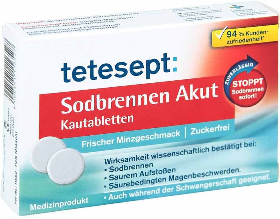 Tetesept Sodbrennen Akut Kautabletten 20stk