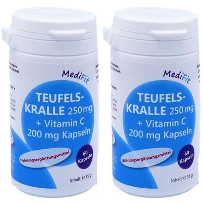 Teufelskralle 250 mg+Vitamin C 200 mg Kapseln 2x 2x60 St