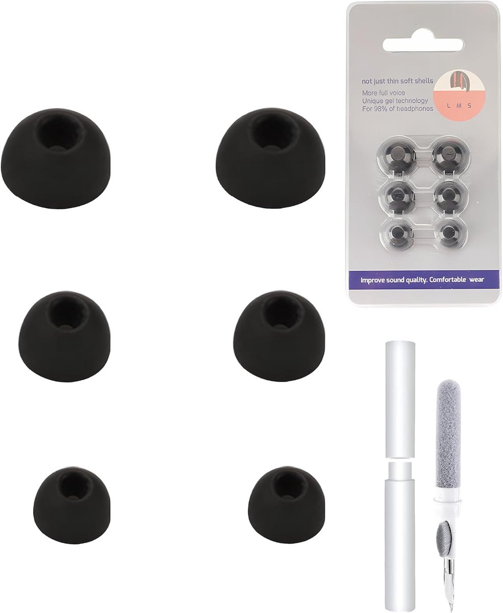 Anker Soundcore P41i siliconen oordopjes, 3 paar, zwart, S/M/L
