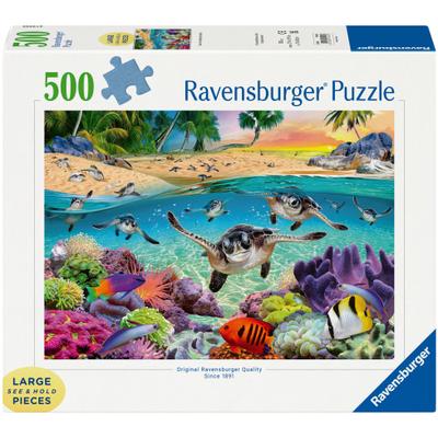 Puzzle RAVENSBURGER "Meeresschildkröten", bunt, Puzzles, KinderB:70cm H:50cm, Pappe, Motiv, Made in Germany, B:70cm H:50cm