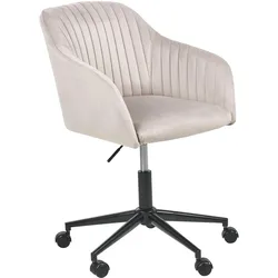 BÜROSTUHL Samtstoff Taupe Venice