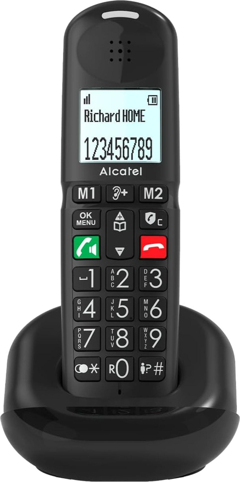 Alcatel XL685 EWE Analoge telefoon met draadloze headset en belleridentificatie, Wit