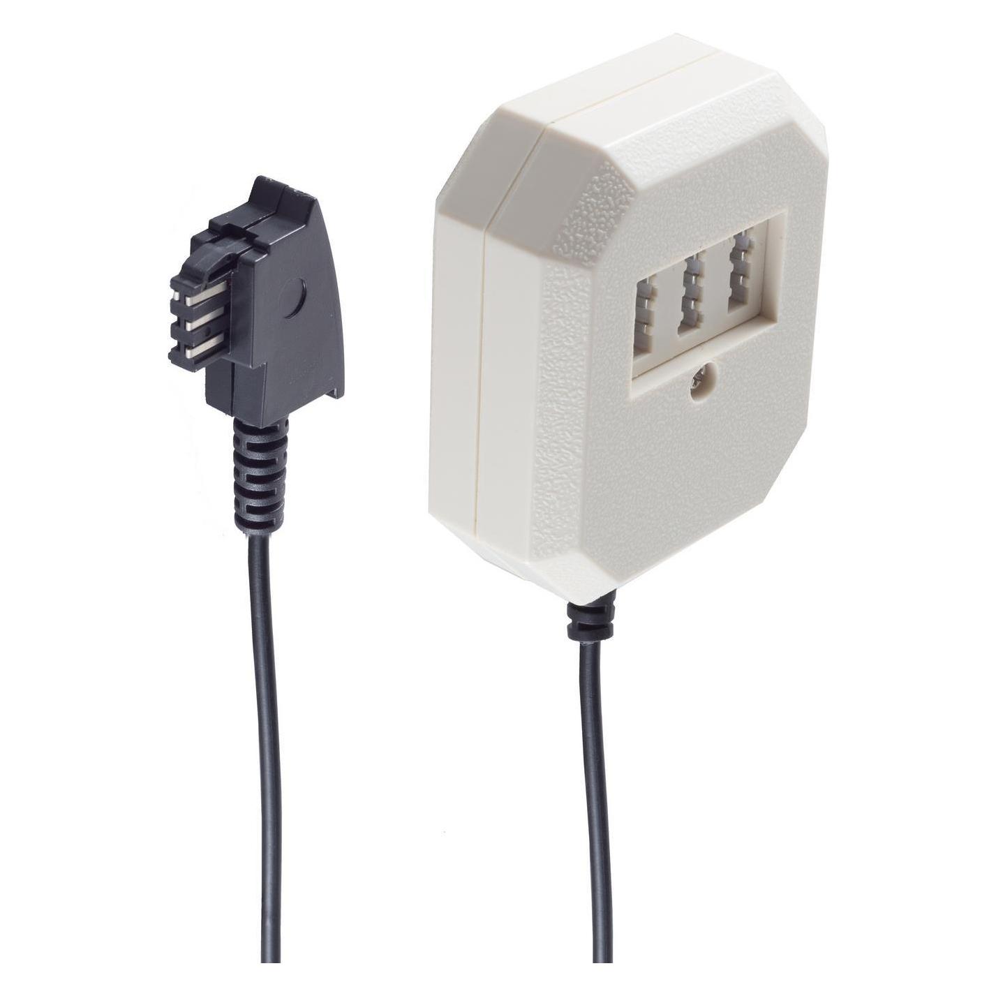 Shiverpeaks -BASIC-S--TAE F-Stecker auf TAE-Kupplung NFF und Western-Buchse, 6,0m (BS71015-6)