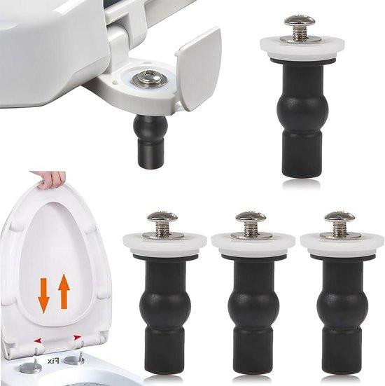 Set van 2 paar toiletbrilbevestigingen met scharnierschroeven als reserveonderdelen