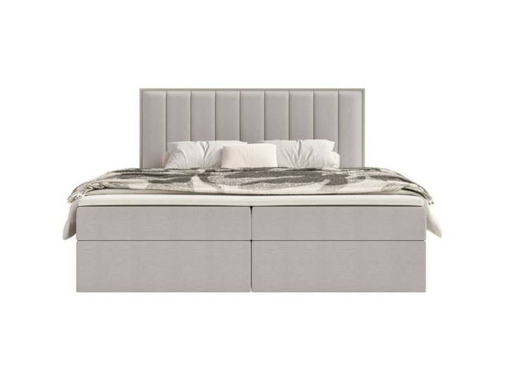 BOXBETT Togents Graubeige Chenille hydrophob 180x200 cm