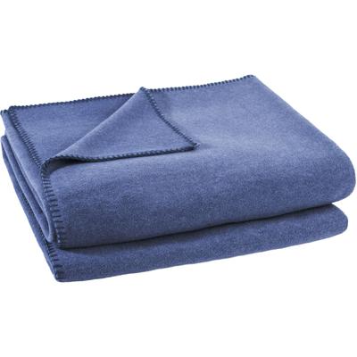Wohndecke ZOEPPRITZ1828 "Soft-Fleece, PREMIUM, Made in Italy", blau (indigo), B:160cm L:200cm, Polyester, Viskose, Wohndecken, Wohndecke, unverwechselbarem Cashmere Handfeel, made in Italy, PREMIUM