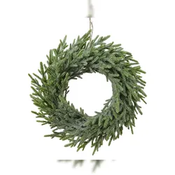 Christmas Decorations 1 Künstlicher Tannenkranz 30cm mit Glitzer Deko Kranz Winter Weihnachten Weihnachtskranz Adventskranz Winterdeko Weihnachtsdeko Grün
