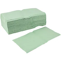 Hygoclean Handtuchpapier, 25 x 23 cm, Falzung V-Falz/ZZ-Falz, 1-lagig, grün, 20 Pack à 250 Blatt, Haushaltspapier, Grün