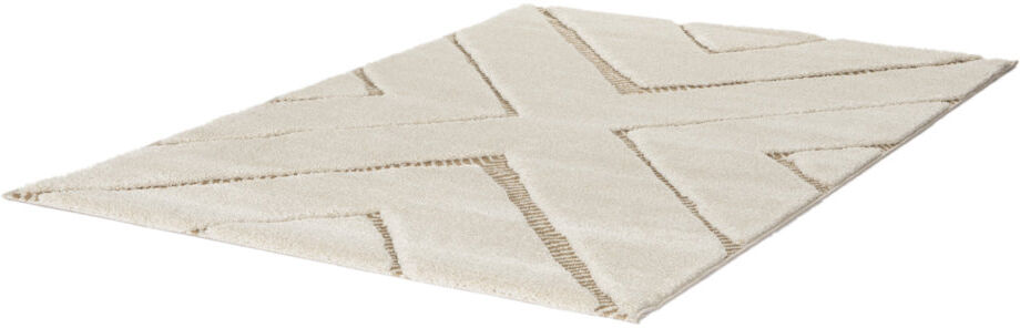 Hykkon Nikki Rectangle Geometric Area Rug Cream Rectangle 160 x 230cm
