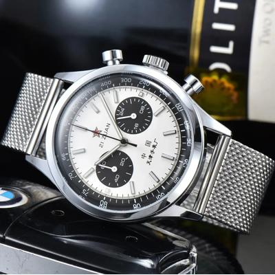 Quick Pick Pro Aviator Vintage Chronograph Watch Waterproof Pilot Dress Timepiece e