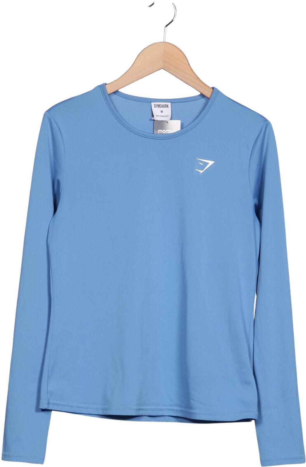 Gymshark Damen Langarmshirt, Hellblau, Gr. M, Synthetik - Second Hand