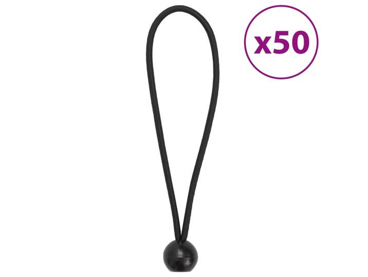vidaXL Spanngummis mit Kugeln 50 Stk. 21 x 0,5 cm