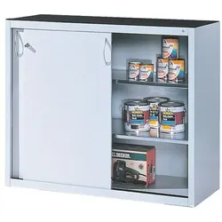 CP Stahlschrank mit Schiebetüren 160 x 100 cm grau, 160x100x40 cm