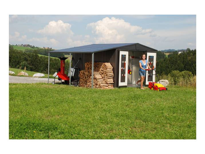 Biohort Seitendach für Gerätehaus Europa 4/5 Dunkelgrau