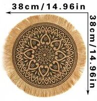 Uplift Treasures Handmade Boho Woven Wall Basket Decor tk370 ms8678