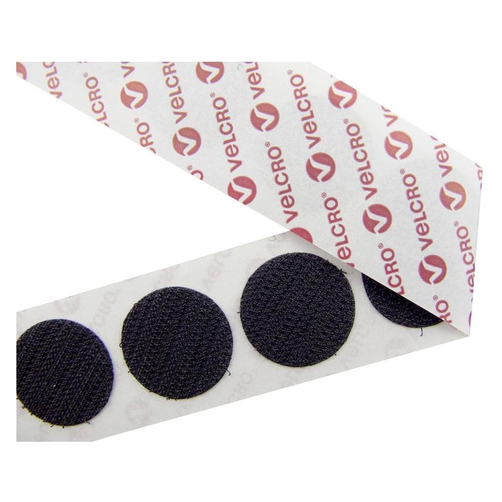 Velcro brand VELCRO E28801533011425 Klettpunkte zum Aufkleben Haftteil (Ø) 15 mm Schwarz 130 (15 mm) (E28801533011425)