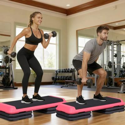 Multicon Wholesale Hub Aerobic Stepper, Adjustable Training Exercise Platform, Workout Step For Fitness, Pink Home Exercise Equipment Aerobic Stepper, Adjustable Training Exercise Platform, Workout Step For Fitness, Pink Home Exercise Equipment
