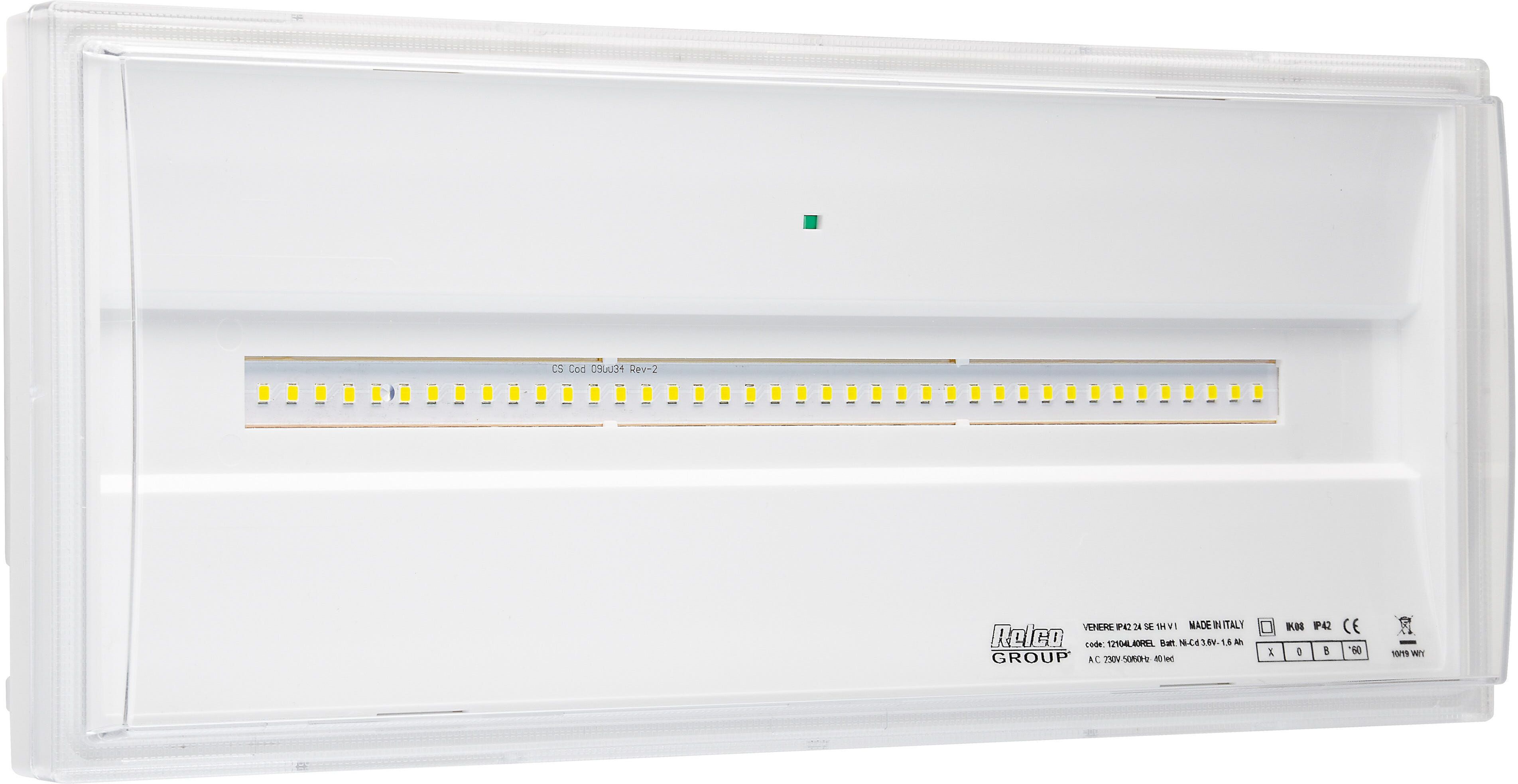 Relco LAMPADA DI EMERGENZA VENERE 2,9W 450 lumen 40 LED DURATA 1-3 ore SOLO EMERGENZA IP42