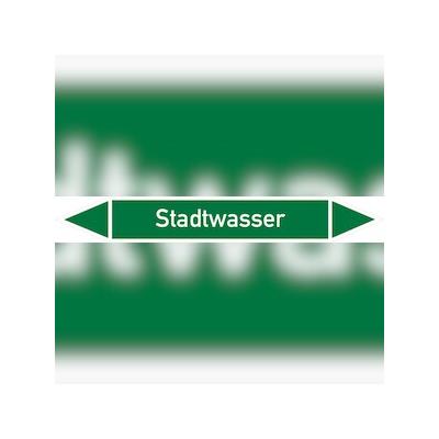 Rohrleitungskennzeichen Stadtwasser - 187x26 mm Folie selbstklebend