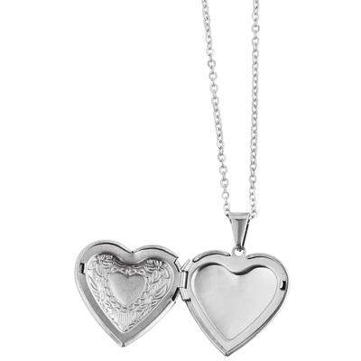 Kette ohne Anhänger ADELIA´S "Halskette mit Anhänger – Medaillon aus Edelstahl", silber, Halsketten, Damen, 43cm, Edelstahl, Ideal als Geschenk zum einen besonderen Tag