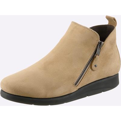 Stiefelette CASUAL LOOKS, Damen, Gr. 39, beige (vanille), Nubukleder, Schuhe Stiefelette
