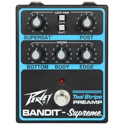 Peavey Bandit-Supreme Teal Stripe Preamp Pedal - Effektgerät E-Gitarre
