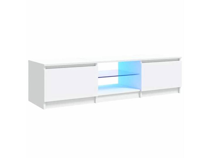 Banc Télévision-Meuble TV - avec lumières LED - blanc 140x40x35 5 cm ZLH 158207444