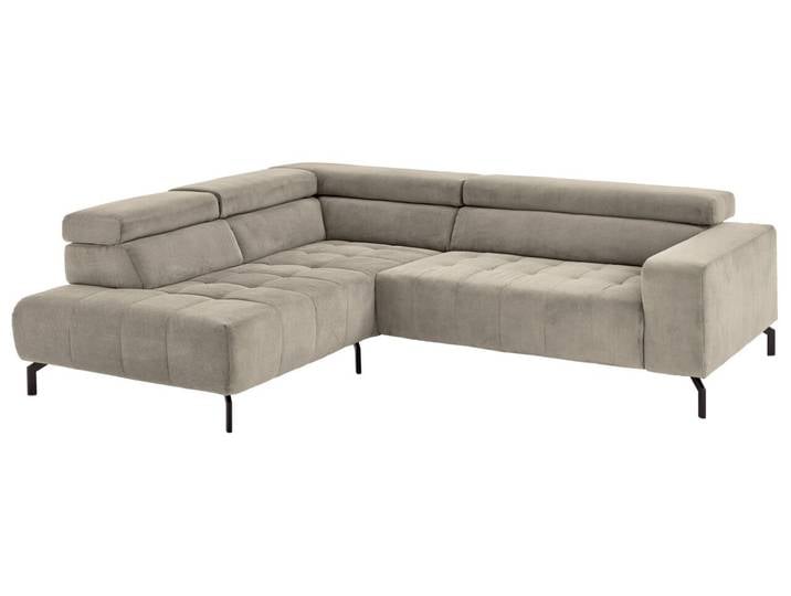 Beldomo Style Ecksofa ZELL, Stone, Cord