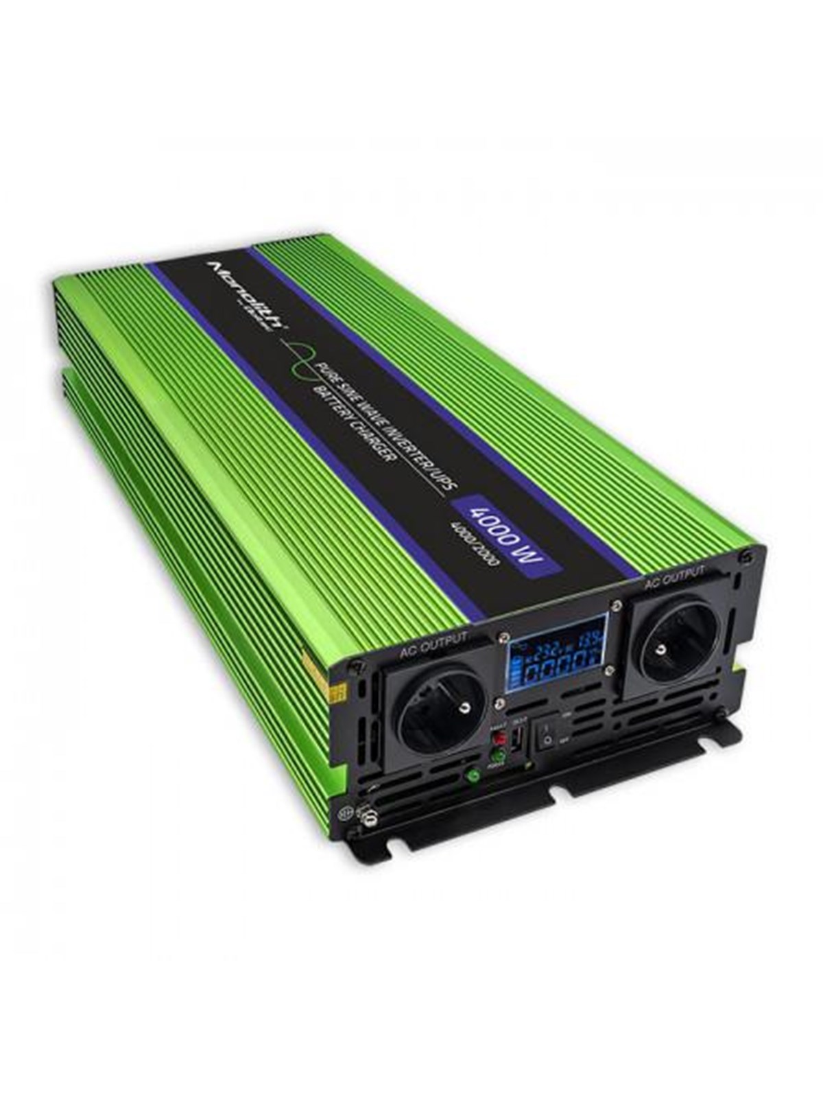 Qoltec Monolith 51943 - DC-AC Wechselrichter/Ladegerät/USV - 12 V auf 230 V - 2000 W - Reiner Sinus
