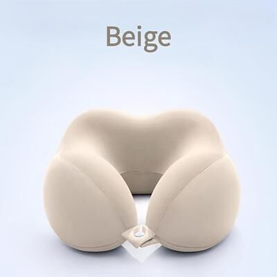 Uplifted Trends U Shaped Neck Pillow For Adults Ergonomic Travel And Office Support Medium Soft Comfort For Neck Protection light Yellow