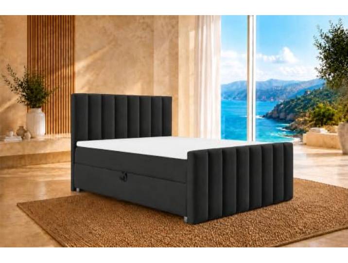 Best For Home Trinity K10 Lux Boxspringbett 140x200 mit Bettkasten Topper