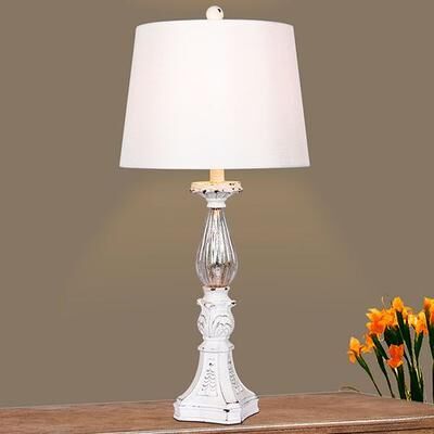 Fangio Lighting Adilah Table Lamp Antique White , Antique White