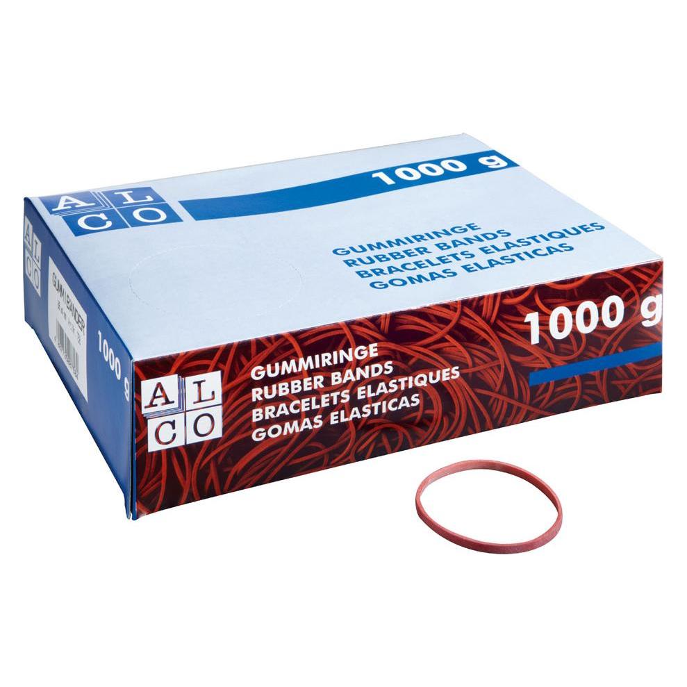 Alco Gummiring, Schachtel extra gross, Kautschuk, Ø: 25 mm, rot (1 Stk.) (742/1)