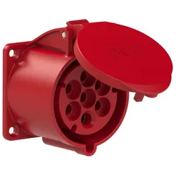 PCE 327-6v CEE-Anbausteckdose (70x70mm) 32A 7p 6h IP44/IP54 3276v
