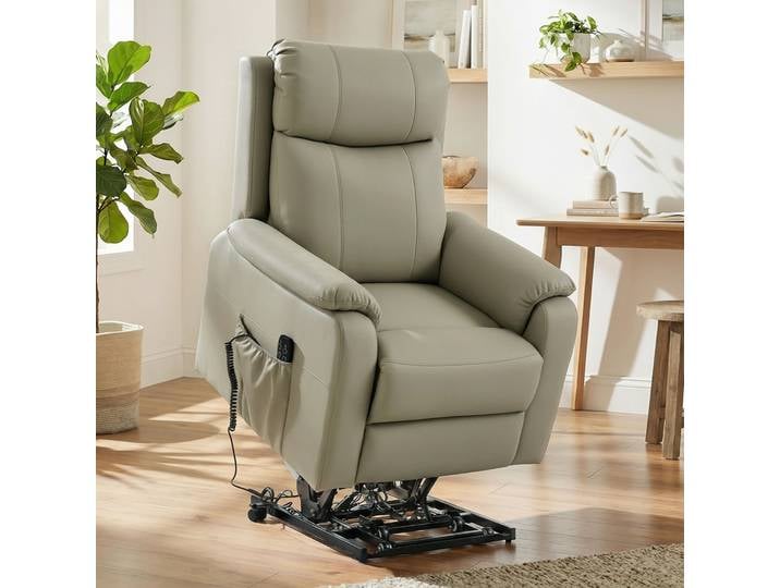 HOMCOM Fauteuil Releveur Électrique Double Moteur Crème