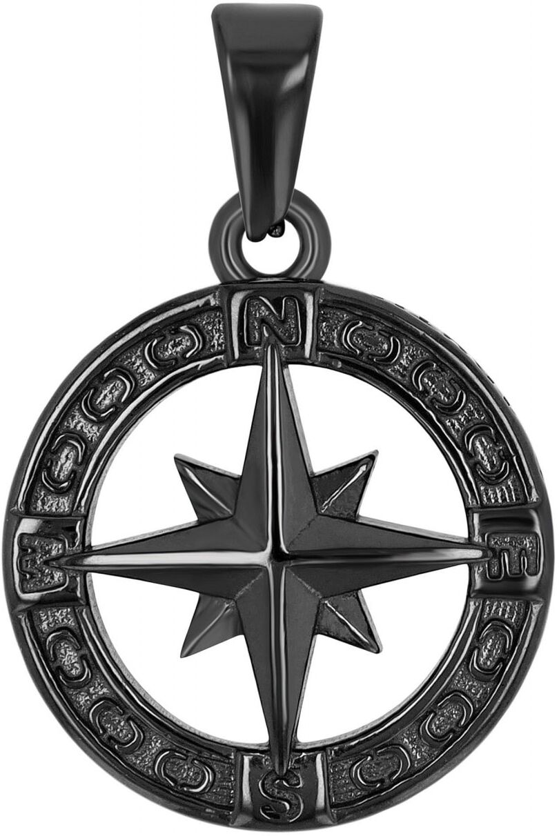 Kettenanhänger ADELIA´S "moderner Schmuck Anhänger aus Edelstahl", schwarz, Schmuckanhänger, Damen, Edelstahl, Kettenanhänger